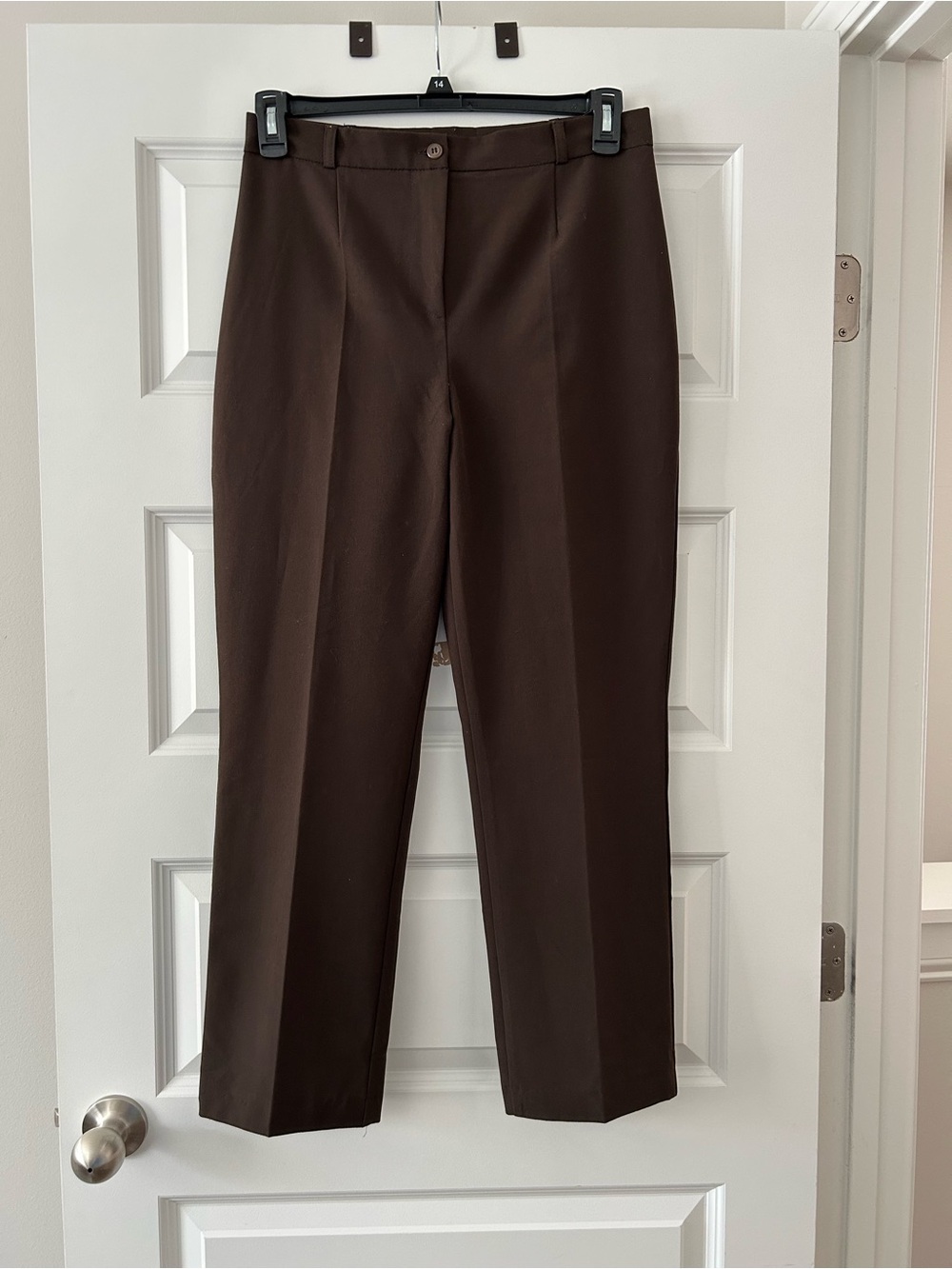 Brown Tailored Crease Pants